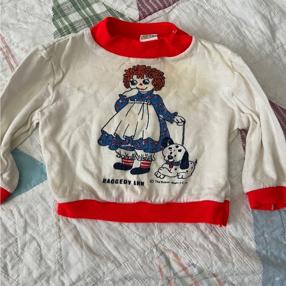 Vintage Raggedy Ann baby sweatshirt